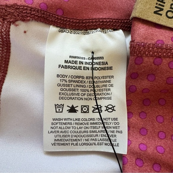 Nike Dri-Fit One Leggings Pink High Rise Tight Fit Full Length Training Girls L - Picture 6 of 7